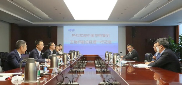 華電集團(tuán)公司黨組成員、副總經(jīng)理王緒祥拜會(huì)中國船舶黨組成員、副總經(jīng)理盛紀(jì)綱