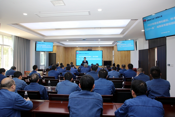 陜煤石電公司召開(kāi)2022年合理化建議、技術(shù)成果發(fā)布會(huì)暨班組建設(shè)表彰會(huì)