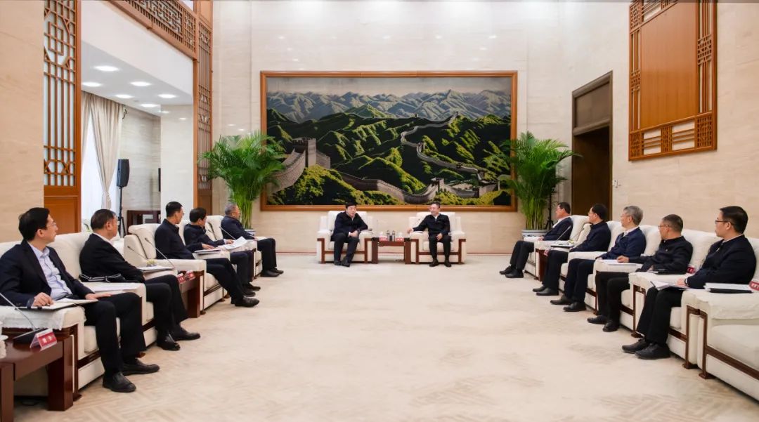 大唐集團(tuán)董事長、黨組書鄒磊與國家電網(wǎng)董事長、黨組書記張智剛會(huì)談